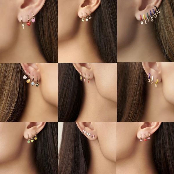 hoop & huggie 2021 charms earrings circle round for women men ear ring bone buckle heart letter, Golden;silver
hoop & huggie 2021 charms earrings circle round for women men ear ring bone buckle heart letter, Golden;silver