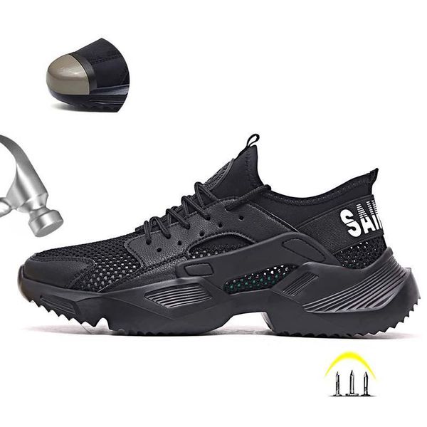 boots safety work shoes fashion sports ultra light soft bottom men's breathable anti-smashing anti-puncture steel-toed, Black
boots safety work shoes fashion sports ultra light soft bottom men's breathable anti-smashing anti-puncture steel-toed, Black