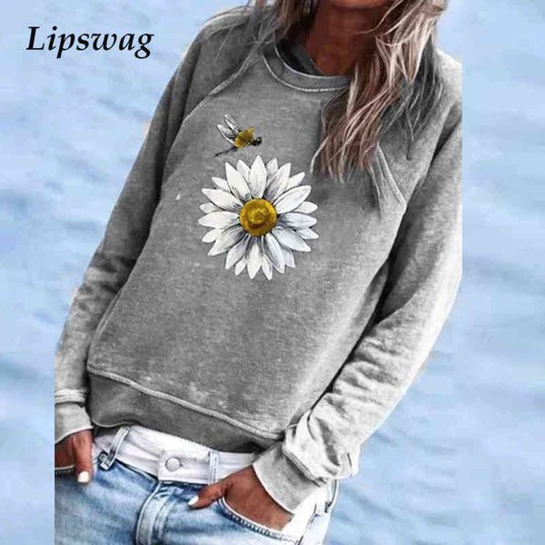 women's blouses & shirts women autumn o neck daisy print blouse fashion long sleeve elegant pullover plus size streetwear ladies a8gd, White
women's blouses & shirts women autumn o neck daisy print blouse fashion long sleeve elegant pullover plus size streetwear ladies a8gd, White