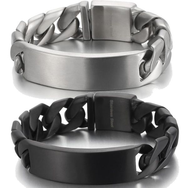 link, chain mens bracelets silver black stainless steel curb cuban link id bangles for men women jewelry
link, chain mens bracelets silver black stainless steel curb cuban link id bangles for men women jewelry