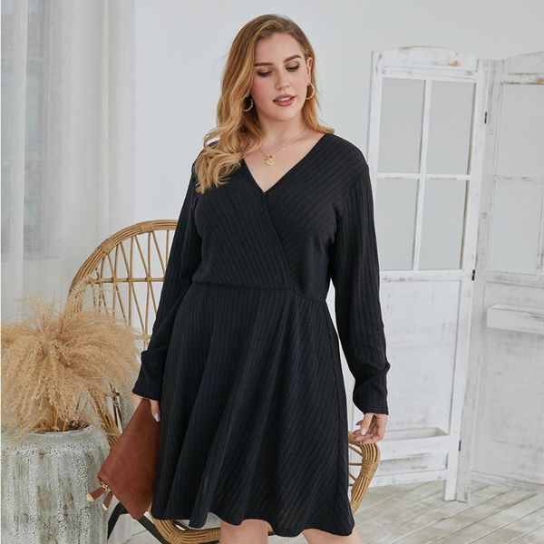 casual dresses plus size dress plump girls fit 2021 autumn loose female v neck women's clothing fashion sexy, Black;gray
casual dresses plus size dress plump girls fit 2021 autumn loose female v neck women's clothing fashion sexy, Black;gray