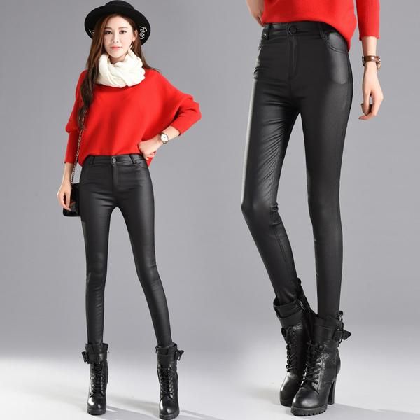women's pants & capris women thin velvet pu leather 2021 female elastic stretch skinny tight faux pencil trouser 815a, Black;white
women's pants & capris women thin velvet pu leather 2021 female elastic stretch skinny tight faux pencil trouser 815a, Black;white
