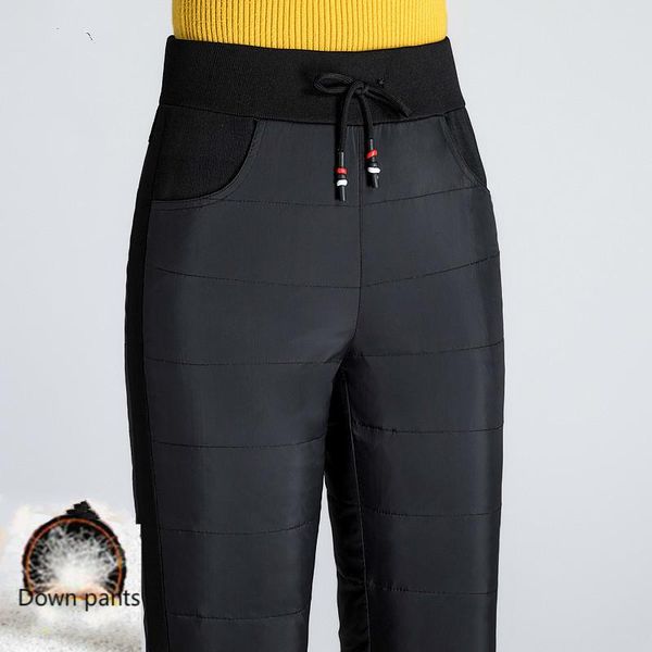 winter pants women duck down high waist plus size mom snow wear velvet trousers female fashion outwear warm thick straight pant women's, Black;white
winter pants women duck down high waist plus size mom snow wear velvet trousers female fashion outwear warm thick straight pant women's, Black;white