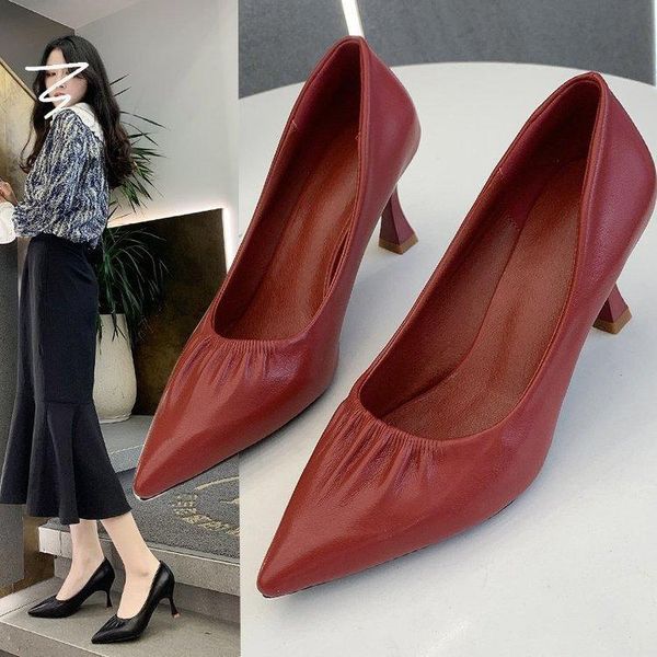 dress shoes shallow mouth 2021 african woman shoe high heels stiletto pumps lace-up candy colors pointed wedge slip on work pr, Black
dress shoes shallow mouth 2021 african woman shoe high heels stiletto pumps lace-up candy colors pointed wedge slip on work pr, Black