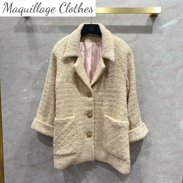 arrival designer women's wool pockets loose overcoat 2021 spring autumn runways elegant tweed coat c846 & blends, Black
arrival designer women's wool pockets loose overcoat 2021 spring autumn runways elegant tweed coat c846 & blends, Black