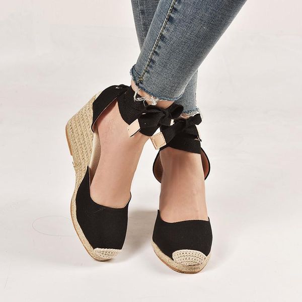 wedges sandals bohemia woman summer shoes women platform lace up chunky high heels sandalias mujer 43 dress, Black
wedges sandals bohemia woman summer shoes women platform lace up chunky high heels sandalias mujer 43 dress, Black