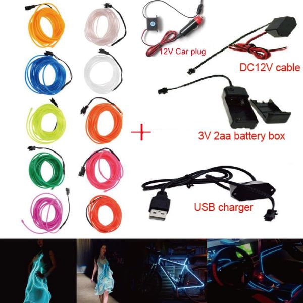 battery 12v plug 5v usb 2-10m neon light glow el wire rope tape strip led cold shoes clothing car decorate ribbon lamp strips
battery 12v plug 5v usb 2-10m neon light glow el wire rope tape strip led cold shoes clothing car decorate ribbon lamp strips