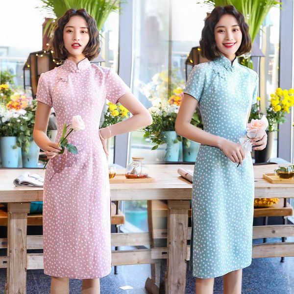 women short sleeve cotton novelty cheongsam elegant mandarin collar chinese dress summer medium length qipao -3xl ethnic clothing, Red
women short sleeve cotton novelty cheongsam elegant mandarin collar chinese dress summer medium length qipao -3xl ethnic clothing, Red