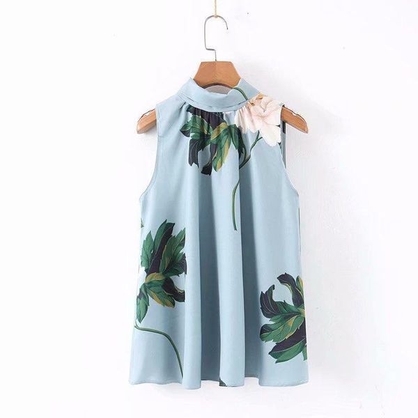women's blouses & shirts 2021 women elegant floral print casual smock blouses ladies sleeveless back bow tied chic shirts leisur, White
women's blouses & shirts 2021 women elegant floral print casual smock blouses ladies sleeveless back bow tied chic shirts leisur, White
