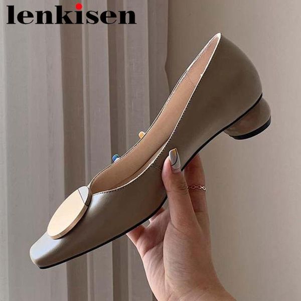 dress shoes lenkisen limited customization full grain leather women square toe med heel metal decorations shallow pumps l65, Black
dress shoes lenkisen limited customization full grain leather women square toe med heel metal decorations shallow pumps l65, Black