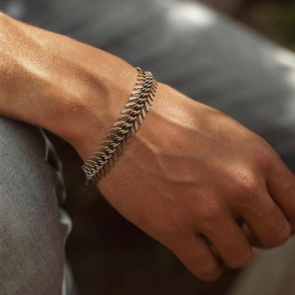 link, chain kinitial fashion spine shaped bracelet for men and women charm wrist adjustable bracelets vintage jewelry, Black
link, chain kinitial fashion spine shaped bracelet for men and women charm wrist adjustable bracelets vintage jewelry, Black