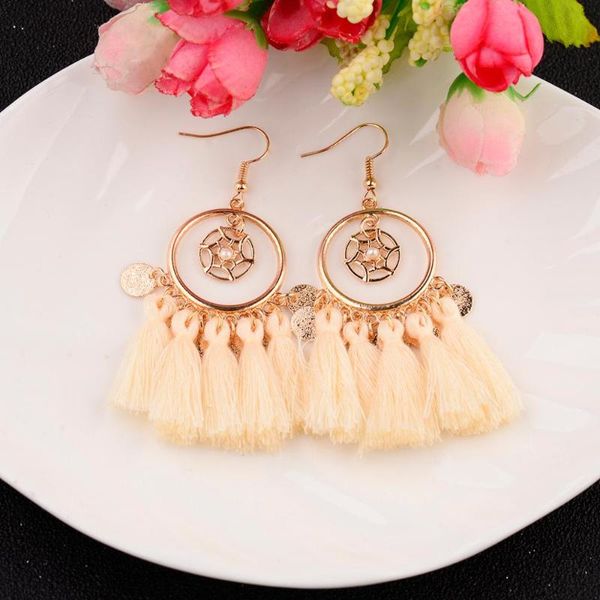 dangle & chandelier vintage bohemian style fashion pendant earrings golden color round angel net pearl cotton silk tassel 2021 gift, Silver
dangle & chandelier vintage bohemian style fashion pendant earrings golden color round angel net pearl cotton silk tassel 2021 gift, Silver