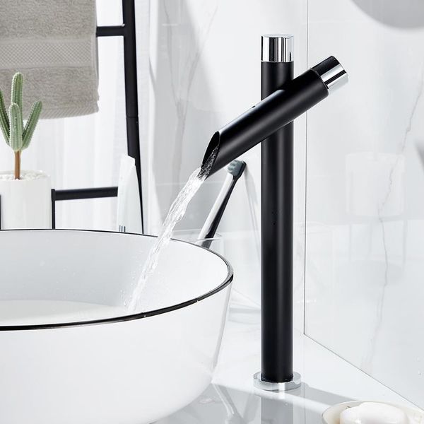 black basin mixer tap single handle bathroom faucets cold and water deck mounted waterfall hole bath sink
black basin mixer tap single handle bathroom faucets cold and water deck mounted waterfall hole bath sink