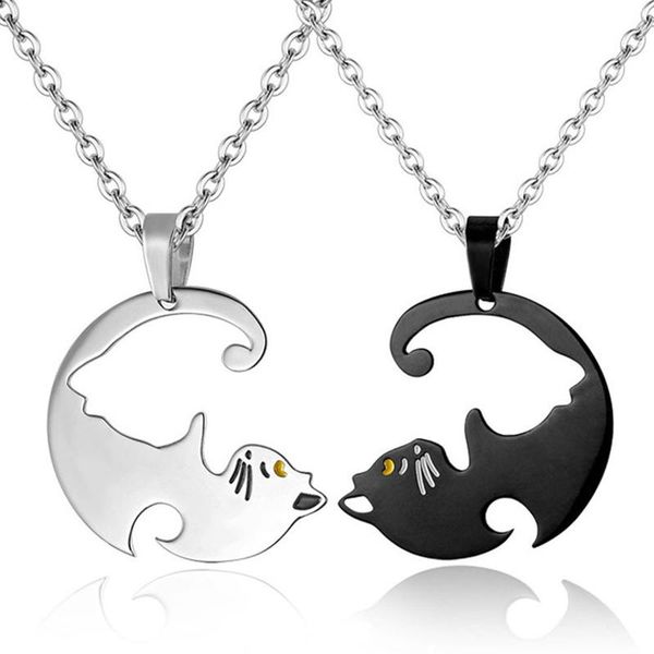 chains stainless steel hug cat stitching pendant necklace trendy 2021 couple men & women fashion jewelry wholesale, Silver
chains stainless steel hug cat stitching pendant necklace trendy 2021 couple men & women fashion jewelry wholesale, Silver