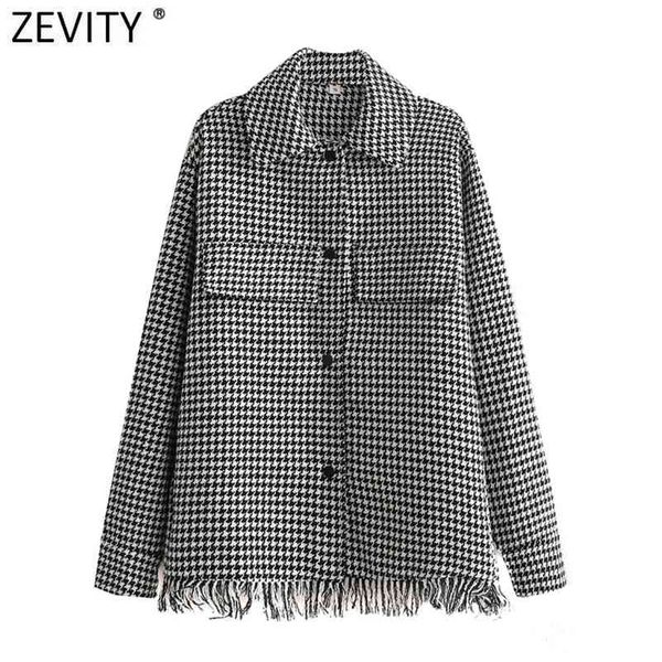women vintage trimming tassel decoration houndstooth shirt coat female long sleeve casual outwear jackets chic ct674 210416, Black
women vintage trimming tassel decoration houndstooth shirt coat female long sleeve casual outwear jackets chic ct674 210416, Black