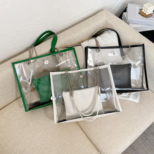shoulder bags 2pcs summer pvc for women 2021 trend transparent large bag pu leather pouch composite shopper tote simple handbags
shoulder bags 2pcs summer pvc for women 2021 trend transparent large bag pu leather pouch composite shopper tote simple handbags