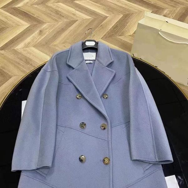 women's wool & blends autunm winter women warm coat 100% cashmere long alpaka plaszcz brand double breasted button female fashion, Black
women's wool & blends autunm winter women warm coat 100% cashmere long alpaka plaszcz brand double breasted button female fashion, Black