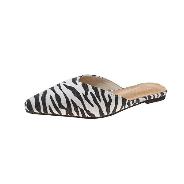 slippers summer women sandals fashion zebra pattern pointed toe ladies shoes flat beach mules muller, Black
slippers summer women sandals fashion zebra pattern pointed toe ladies shoes flat beach mules muller, Black