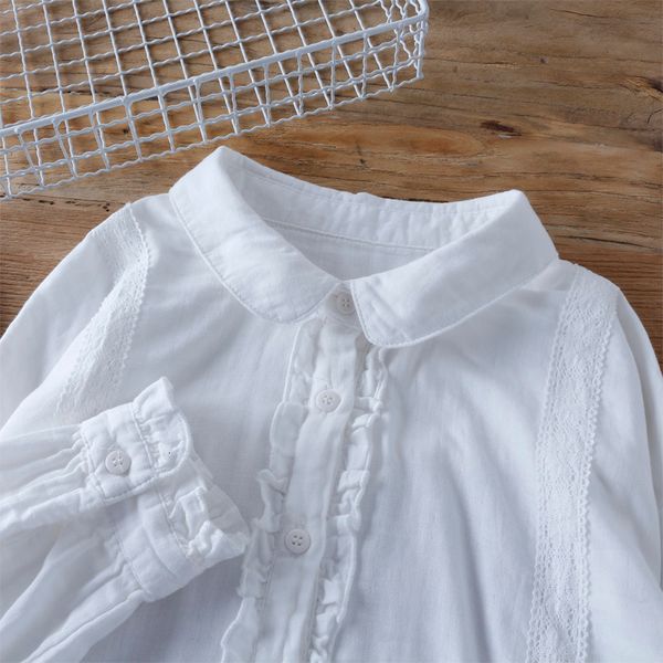 women's blouses & shirts lamtrip unique double layers cotton yarn ruffles patchwork hollow out peter pan collar shirt blouse oc2q, White
women's blouses & shirts lamtrip unique double layers cotton yarn ruffles patchwork hollow out peter pan collar shirt blouse oc2q, White