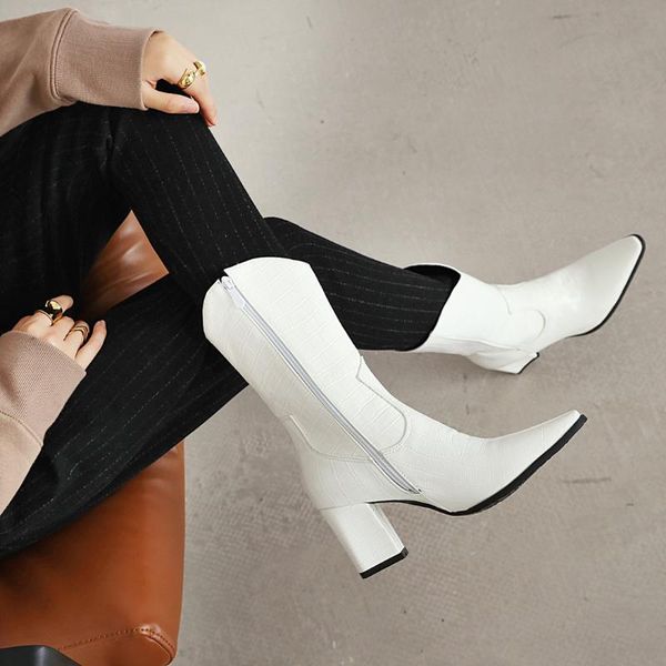 boots 2021 autumn classics square toe zipper ankle fashion winter western cowboy comfortable warm women footwear, Black
boots 2021 autumn classics square toe zipper ankle fashion winter western cowboy comfortable warm women footwear, Black