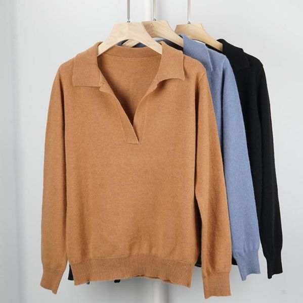 women's sweaters 2021 autumn women sweater knit simple solid color long sleeve style v-neck knitted pullover, White;black
women's sweaters 2021 autumn women sweater knit simple solid color long sleeve style v-neck knitted pullover, White;black
