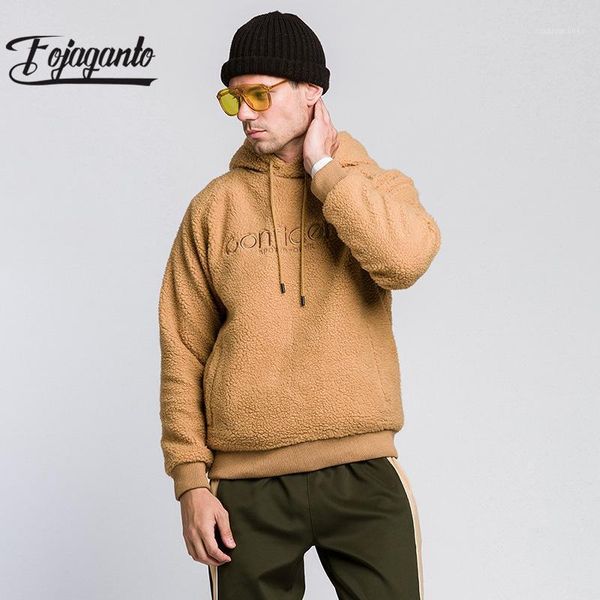 men's hoodies & sweatshirts fojaganto winter fashion hooded men drawstring solid color male loose lamb wool pullover, Black
men's hoodies & sweatshirts fojaganto winter fashion hooded men drawstring solid color male loose lamb wool pullover, Black