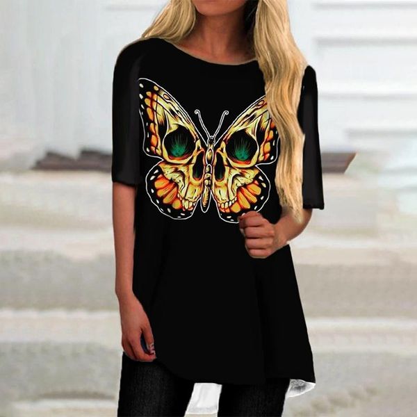 women's t-shirt 2021 summer casual short sleeve loose woman t-shirts fashion butterfly o-neck pullover irregular, White
women's t-shirt 2021 summer casual short sleeve loose woman t-shirts fashion butterfly o-neck pullover irregular, White
