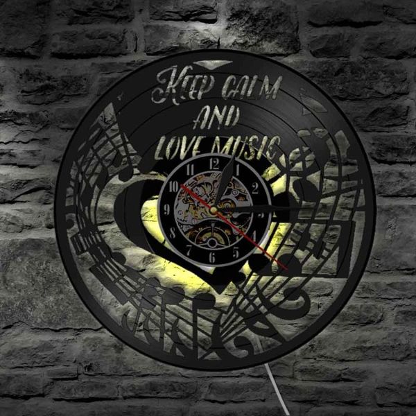 wall clocks keep calm and love music inspirational clock note treble bass clef record studio watch
wall clocks keep calm and love music inspirational clock note treble bass clef record studio watch