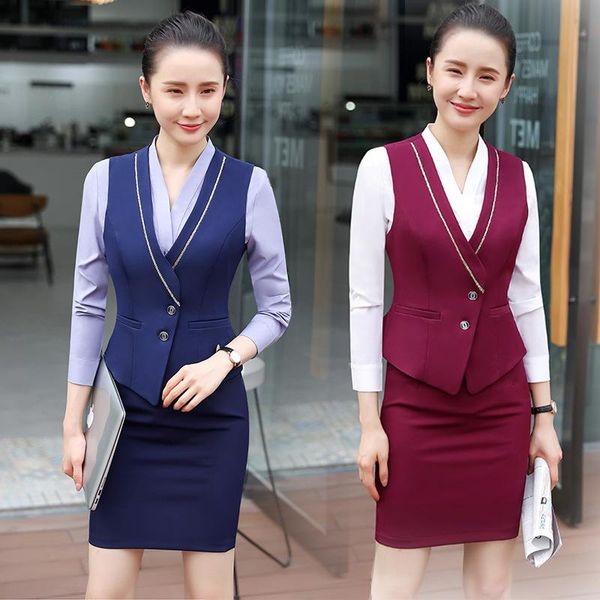 work dresses izicfly skirt suit female vest waistcoat formal office lady elegant style women business suits wear, White;black
work dresses izicfly skirt suit female vest waistcoat formal office lady elegant style women business suits wear, White;black