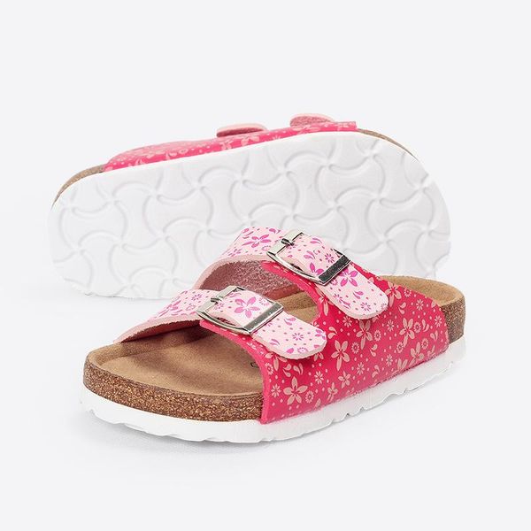 slipper 2021 girls double buckle summer floral real leather cork sandals kids slippers, Black;grey
slipper 2021 girls double buckle summer floral real leather cork sandals kids slippers, Black;grey