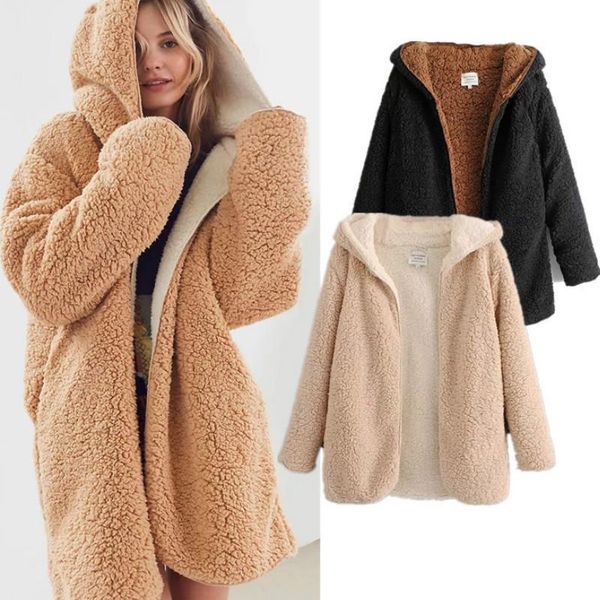women's jackets vintage hooded parka outwear coats women warm double sides lambswool coat bomber reversible soft fleece lamb fur jacket, Black;brown
women's jackets vintage hooded parka outwear coats women warm double sides lambswool coat bomber reversible soft fleece lamb fur jacket, Black;brown