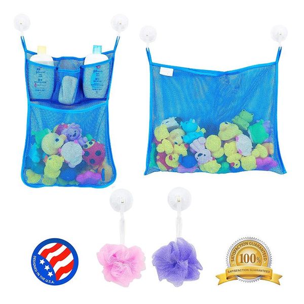 storage boxes & bins 2 x mesh bath toy organizer + strong hooks bathtub toys bathroom multi-use bags
storage boxes & bins 2 x mesh bath toy organizer + strong hooks bathtub toys bathroom multi-use bags