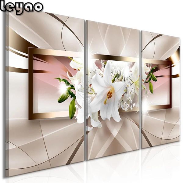 diamond painting triptych 3 pieces wall art beautiful abstract lily flower full square/round embroidery for living room
diamond painting triptych 3 pieces wall art beautiful abstract lily flower full square/round embroidery for living room