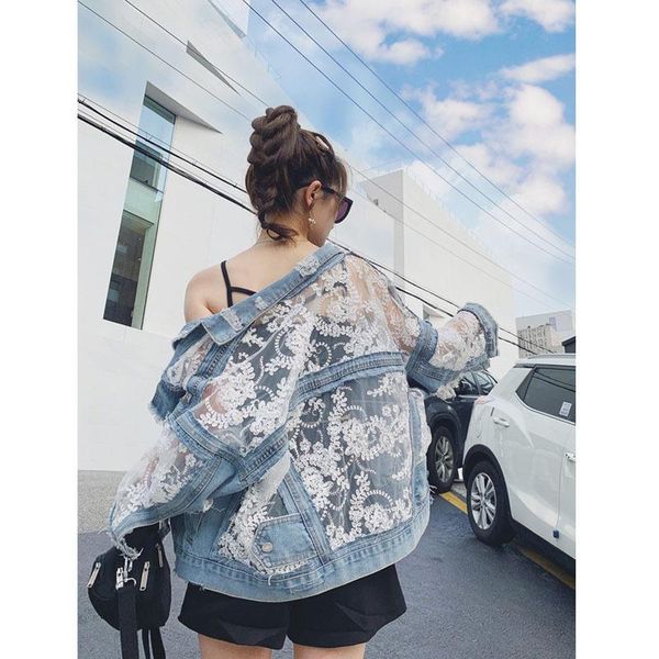 women's jackets fashion streetwear lace embroidery patchwork denim jacket women summer autumn loose jean coat female outerwear, Black;brown
women's jackets fashion streetwear lace embroidery patchwork denim jacket women summer autumn loose jean coat female outerwear, Black;brown