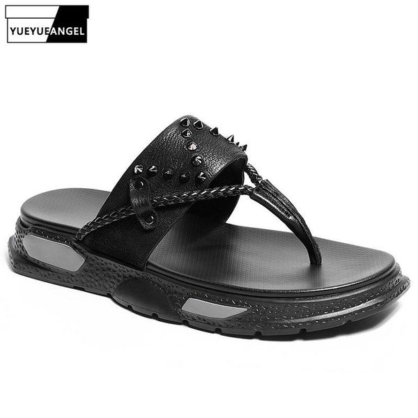 summer flip flops men outside platform 100% genuine leather black slippers fashion rivet flat shoes mens casual beach slipper
summer flip flops men outside platform 100% genuine leather black slippers fashion rivet flat shoes mens casual beach slipper
