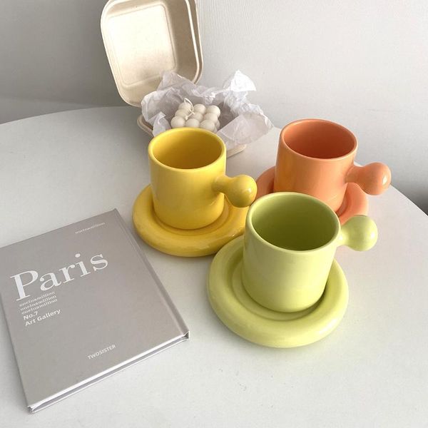 mugs ceramic mug with saucer home decoration cute creative combination breakfast cup coffee tray
mugs ceramic mug with saucer home decoration cute creative combination breakfast cup coffee tray