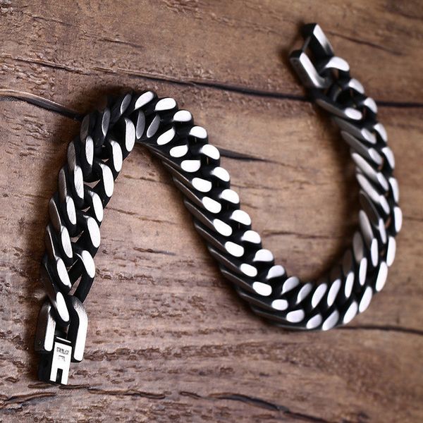 classic button four side grinding men's bracelet titanium jewelry buckle trend stainless steel mesh red, Black
classic button four side grinding men's bracelet titanium jewelry buckle trend stainless steel mesh red, Black