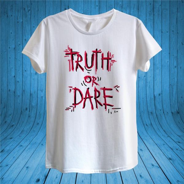 men's t-shirts truth or dare t-shirt design man women fitted pure cotton tee shirt, White;black
men's t-shirts truth or dare t-shirt design man women fitted pure cotton tee shirt, White;black