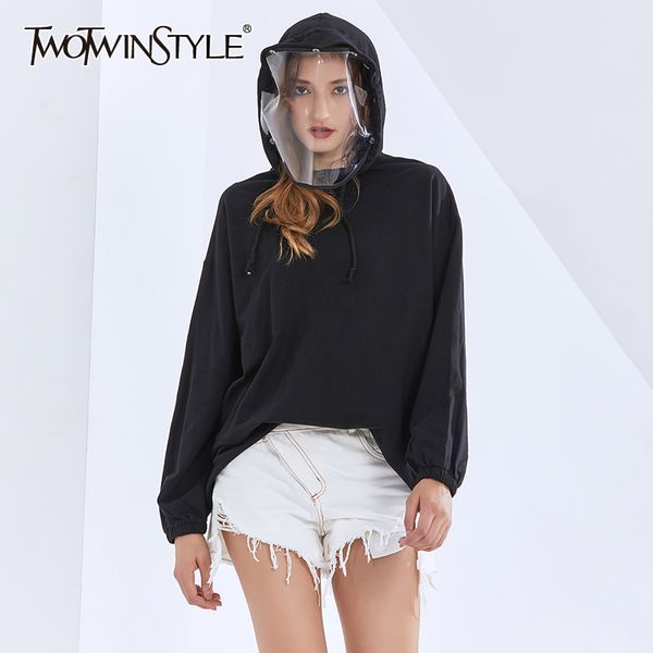 designer sweatshirt for women hooded collar lantern long sleeve lace up oversized sweatshirts female 210524, Black
designer sweatshirt for women hooded collar lantern long sleeve lace up oversized sweatshirts female 210524, Black