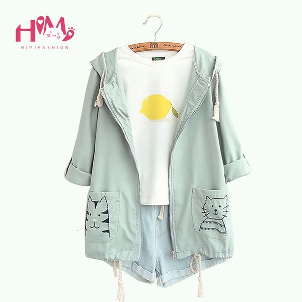 fashion japanese kawaii cat embroidery pocket jackets cute mori girl students long sleeve drawstring hem hooded coat, Black;gray
fashion japanese kawaii cat embroidery pocket jackets cute mori girl students long sleeve drawstring hem hooded coat, Black;gray