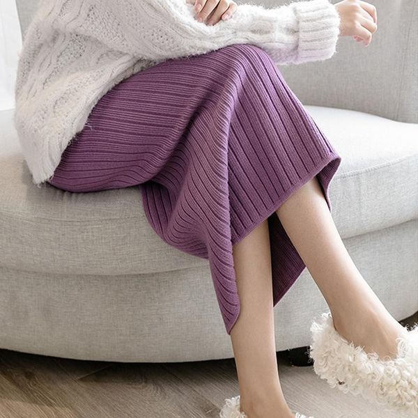 skirts thick pit knit skirt women 2021 autumn and winter high waist solid color wild bag hip wool, Black 
skirts thick pit knit skirt women 2021 autumn and winter high waist solid color wild bag hip wool, Black
