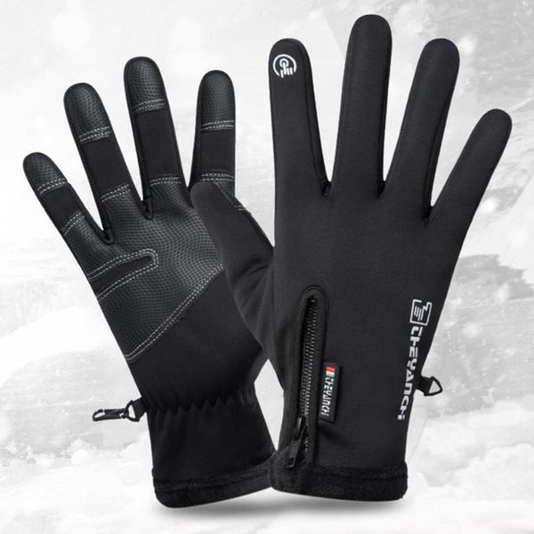 cycling gloves men ski sports autumn winter warm windproof waterproof anti-slip fleece thermal touch screen bike, Black
cycling gloves men ski sports autumn winter warm windproof waterproof anti-slip fleece thermal touch screen bike, Black