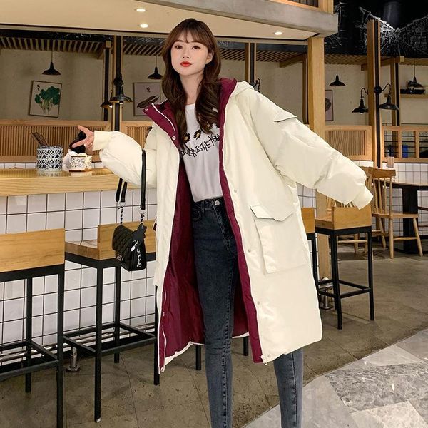 women's down & parkas 2021 autumn winter women loose cotton-padded jacket lady fashion hooded pockets long coat female casual solid out, Black
women's down & parkas 2021 autumn winter women loose cotton-padded jacket lady fashion hooded pockets long coat female casual solid out, Black