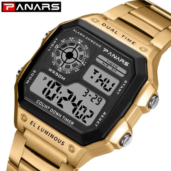 wristwatches mens watches panars 50m waterproof military sports wristwatch quartz male clock metal relogio masculino, Slivery;brown
wristwatches mens watches panars 50m waterproof military sports wristwatch quartz male clock metal relogio masculino, Slivery;brown