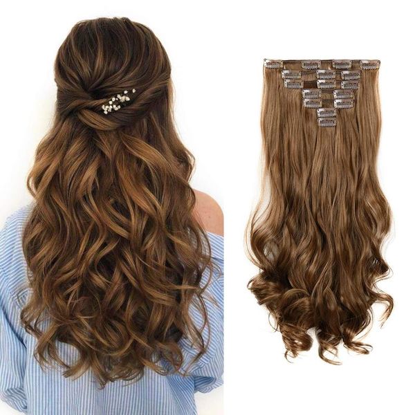 synthetic wigs 24 inches 7pcs/set 16 clips long wave hair in high temperature fiber black brown hairpiece
synthetic wigs 24 inches 7pcs/set 16 clips long wave hair in high temperature fiber black brown hairpiece
