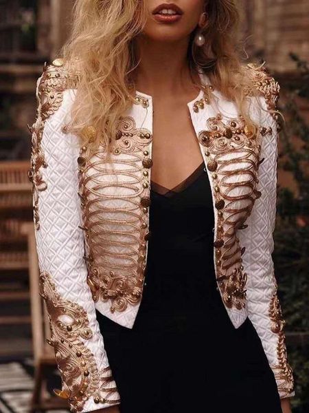 women's jackets 2021 babatique vintage fashion women jacquard design gold button, Black;brown
women's jackets 2021 babatique vintage fashion women jacquard design gold button, Black;brown