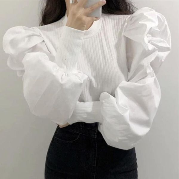 women's blouses & shirts imucci 2021 womens and white black round collar korean fashion lantern sleeve pleated women shirt tide tm1002
women's blouses & shirts imucci 2021 womens and white black round collar korean fashion lantern sleeve pleated women shirt tide tm1002