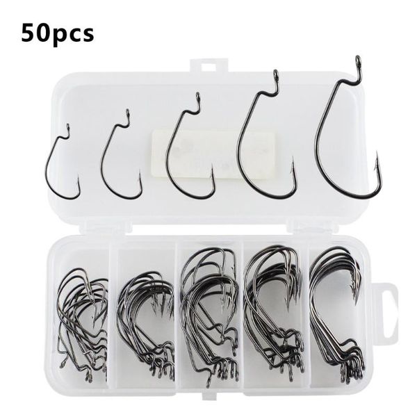 50pcs crank fishing hook set carbon steel wide offset fishhook for soft worm lure barbed hooks tackle
50pcs crank fishing hook set carbon steel wide offset fishhook for soft worm lure barbed hooks tackle