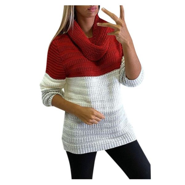 women's sweaters y2k knitted sweater turtleneck women o-neck long sleeve color block pullover sueters de mujer, White;black
women's sweaters y2k knitted sweater turtleneck women o-neck long sleeve color block pullover sueters de mujer, White;black