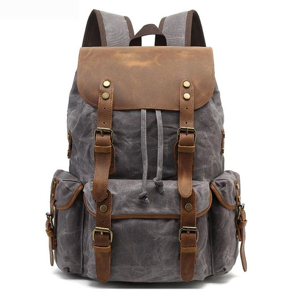 outdoor bags sports travel backpack thicken oil was canvas leather fitness gym duffle bag durableoutdoor trekking casual men handbag rucksac
outdoor bags sports travel backpack thicken oil was canvas leather fitness gym duffle bag durableoutdoor trekking casual men handbag rucksac